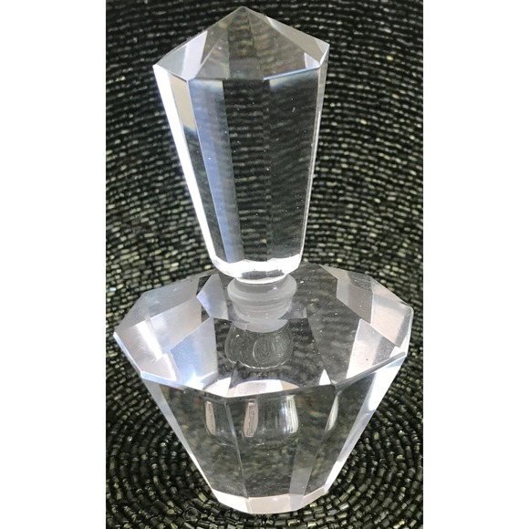 Crystal Perfume Bottle  Art Glass Prism‎ Effect - Picture 1 of 15